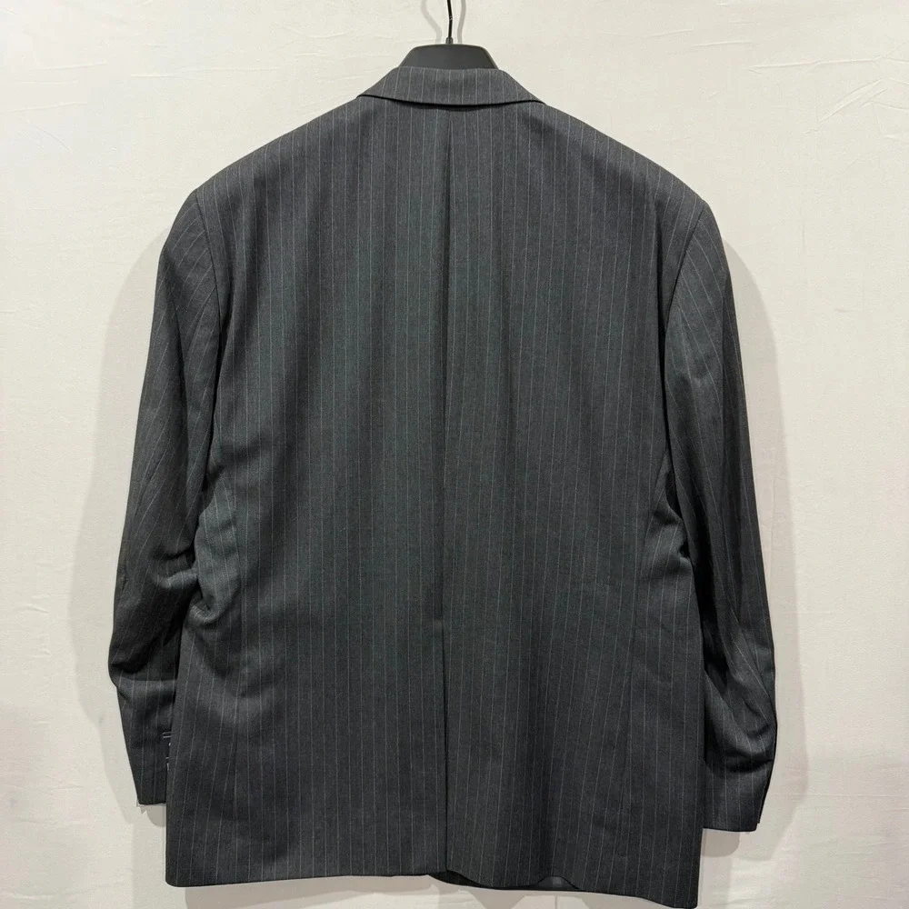 Cambridge Classics Charcoal Pinstripe Suit Separate Blazer‎ Jacket 44S Men's